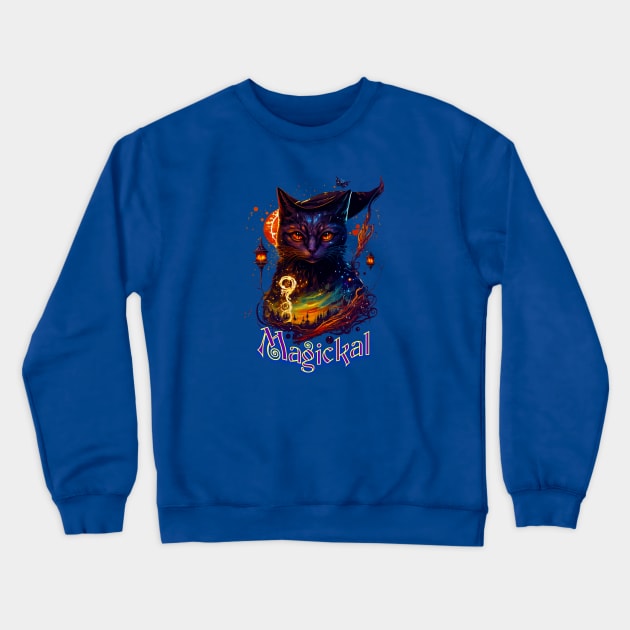 Mystical Cat Crewneck Sweatshirt by The Sherwood Forester